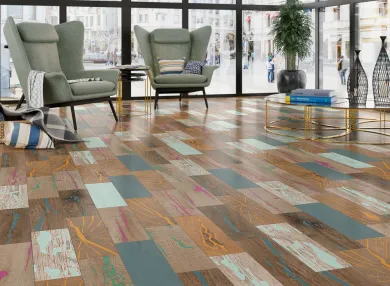 Laminate flooring in a living space