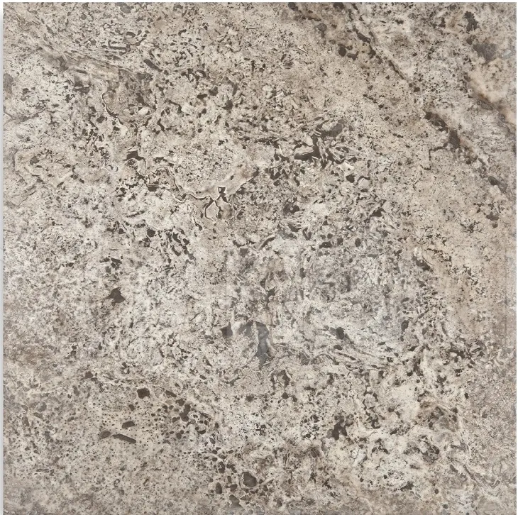 Silver grey travertine tiles